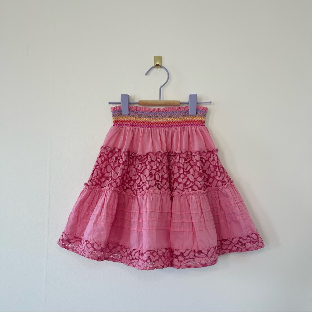 Mini Boden Smocked Tiered Skirt